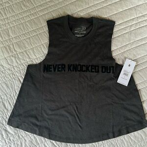 “Never Knocked Out” Cropped Tank